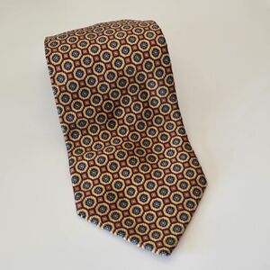 Brooks Brothers Yellow and Blue Burgundy Patterned Men's Tie NWOT